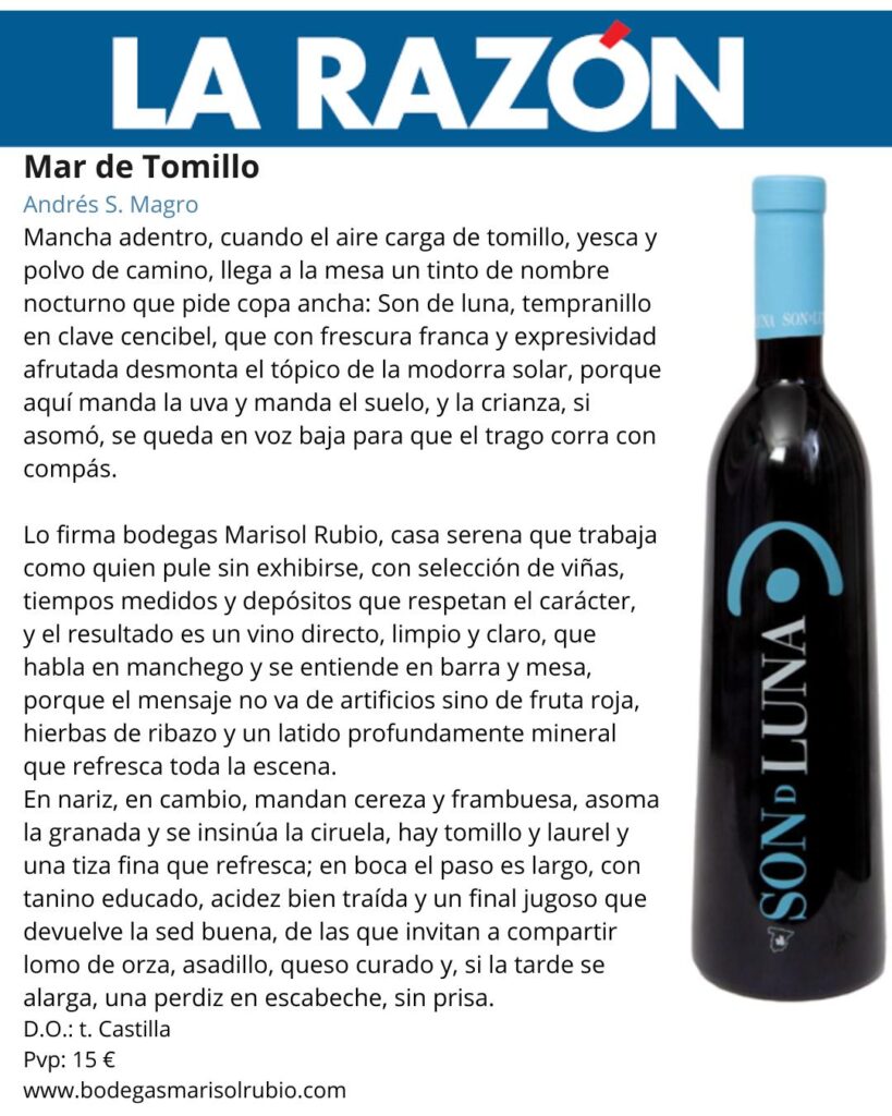 SON D LUNA en el periódico "La Razón"