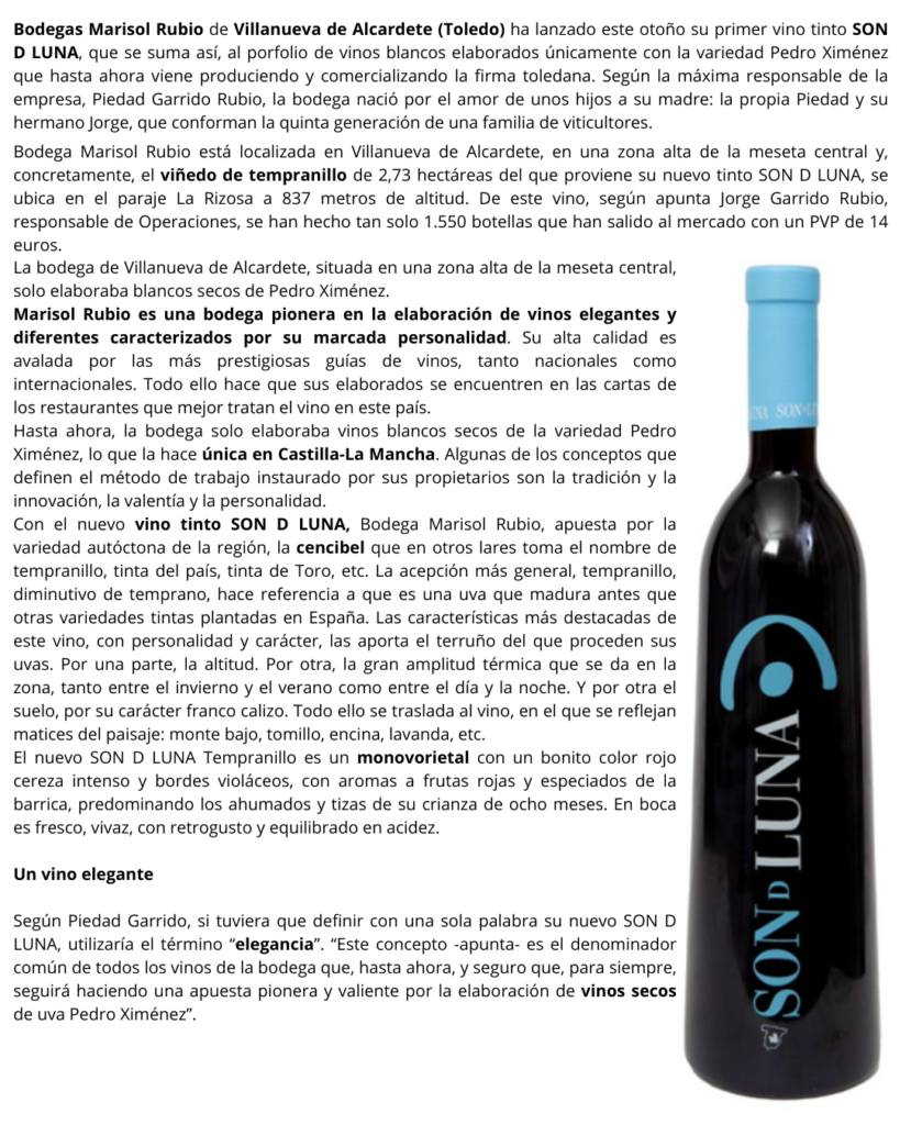 La familia Garrido Rubio y sus nuevos proyectos en la revista "Alimentos"